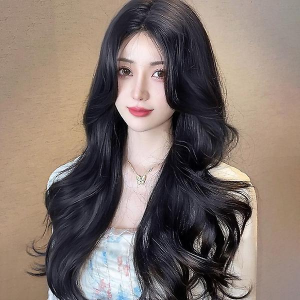  [언니네 가발] 빌드펌 웨이브 긴머리 통가발(블랙)