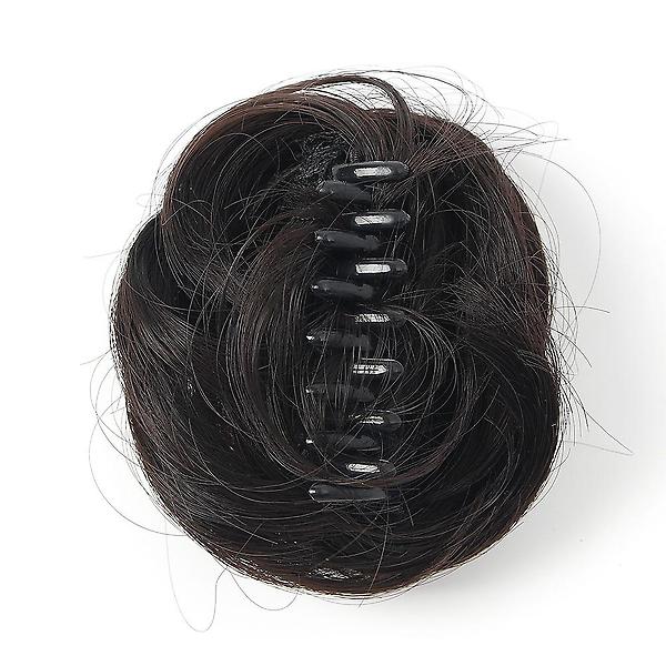  [언니네 가발] 똥머리 집게핀 가발(생머리) (내추럴블랙)