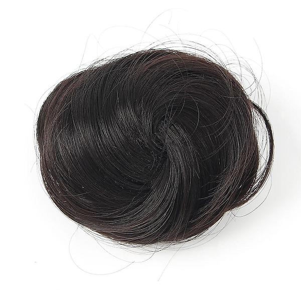  [언니네 가발] 똥머리 집게핀 가발(생머리) (내추럴블랙)