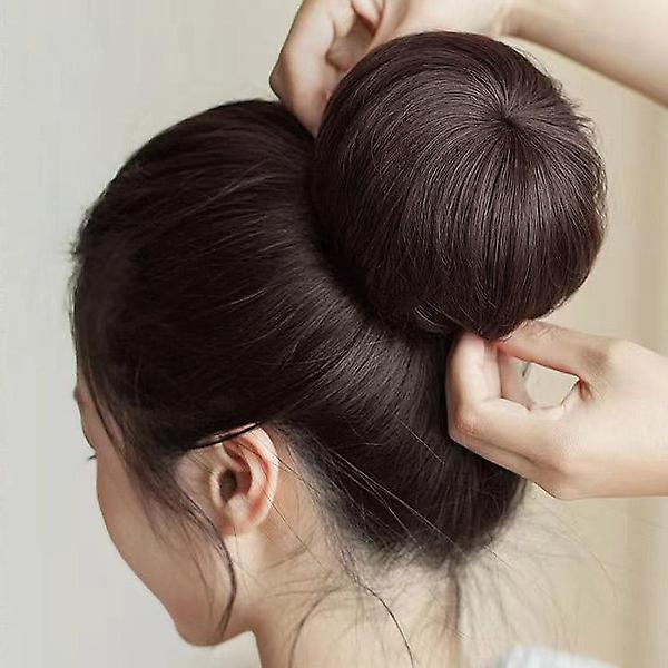  [언니네 가발] 똥머리 헤어망 가발(브라운)