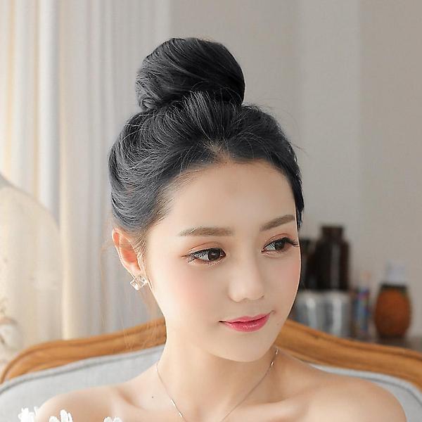  [언니네 가발] 똥머리 헤어망 가발(블랙)