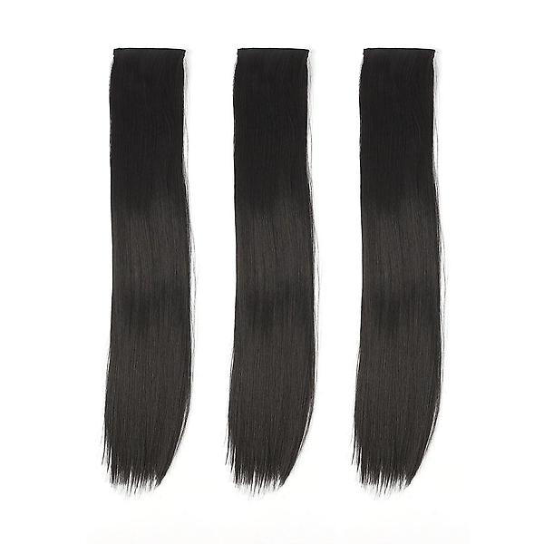  [언니네 가발] 풍성한 부분가발 헤어피스 3p세트(60cm) (블랙)