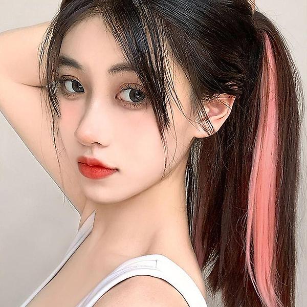  [언니네 가발] 포인트 브릿지 헤어피스(핑크)