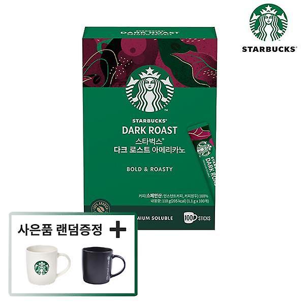  스타벅스 다크 로스트 아메리카노 원두커피믹스(100T) + 스타벅스 머그컵 랜덤증정