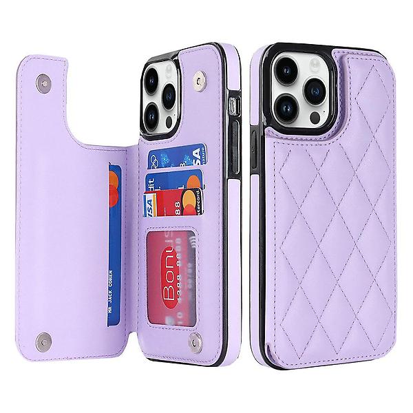  아이폰12프로맥스 버튼 스티치 카드수납 레더 케이스