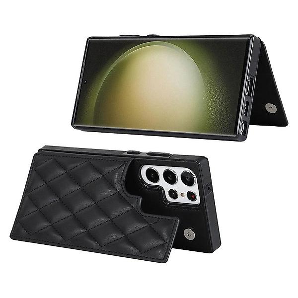  아이폰12프로맥스 버튼 스티치 카드수납 레더 케이스