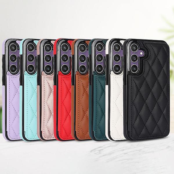  갤럭시 S24 케이스 버튼 스티치 카드수납 레더