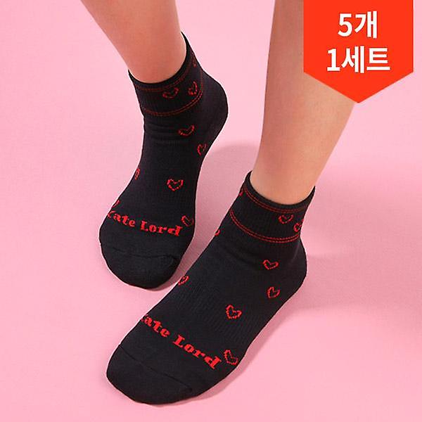 5켤레 1세트/케이트로드 포인트 여성 양말 KL134SC03