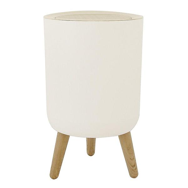  화이트 우드 원터치휴지통(대)