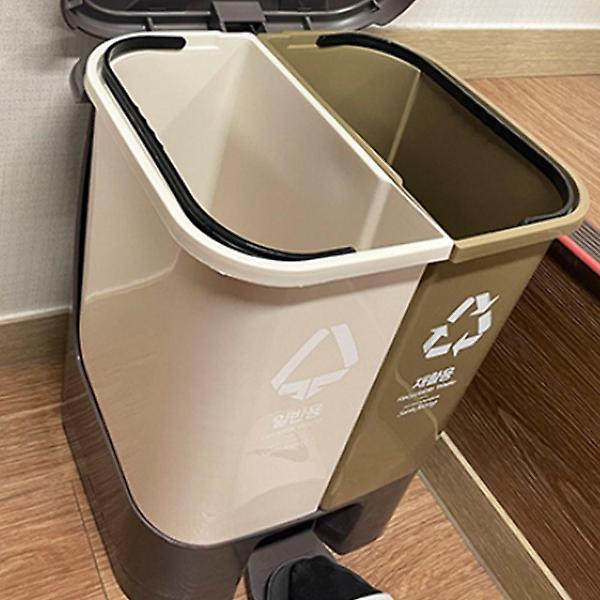  분리수거함 페달형 재활용 뚜껑 쓰레기통 20L