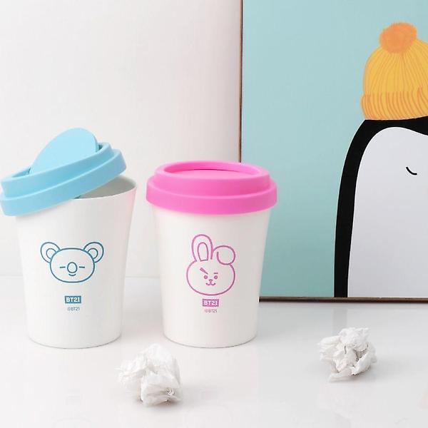  GDM 미니 원형 휴지통 사무실 책상 2.8L