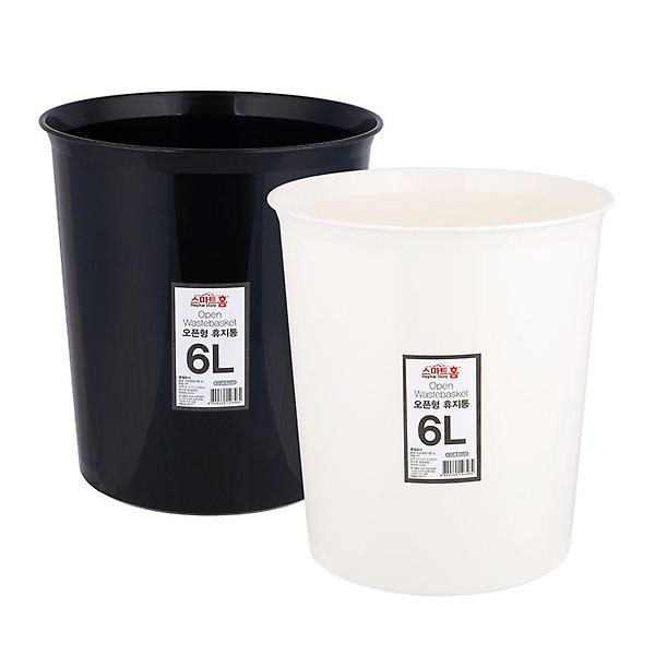  심플 오픈 휴지통 6L