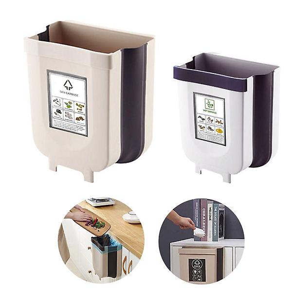  도어걸이 다용도 3단 접이식 휴지통 9리터