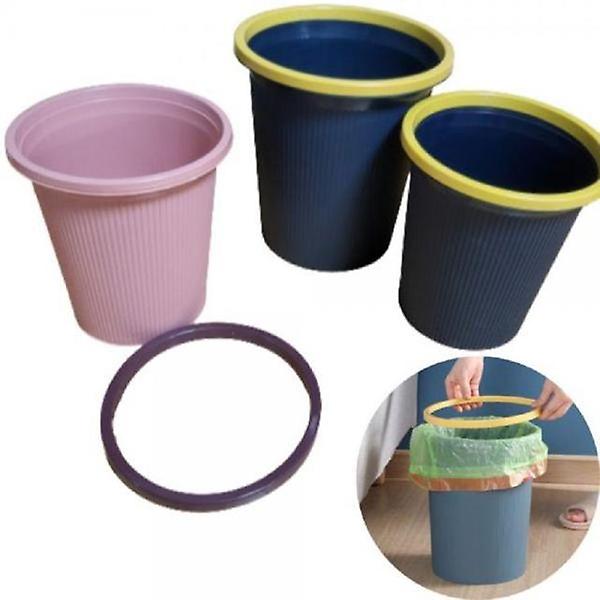  스트라이프 원형 오픈 휴지통 대형