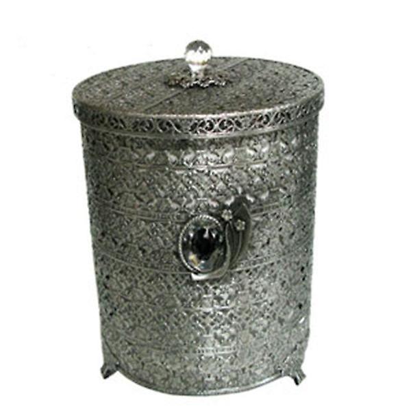  앤틱 휴지통 쓰레기통 인테리어 휴지통 실버 대