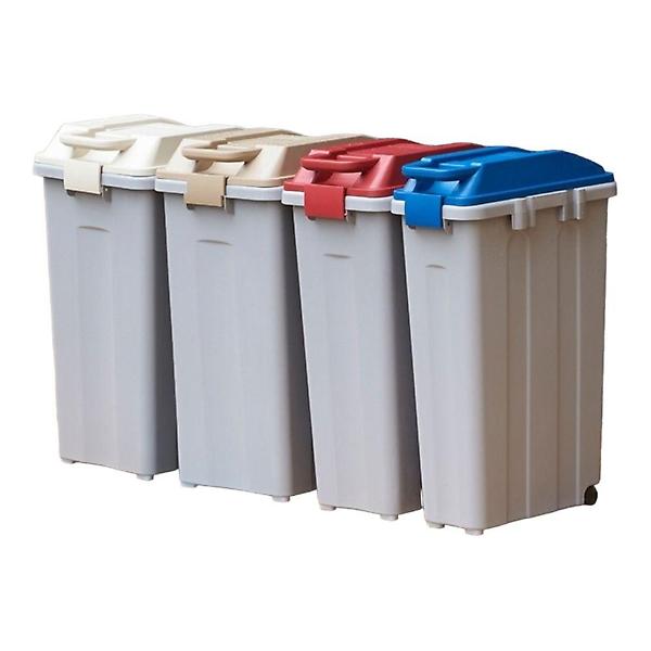  이중뚜껑 쓰레기통 업소용 대용량 바퀴 휴지통