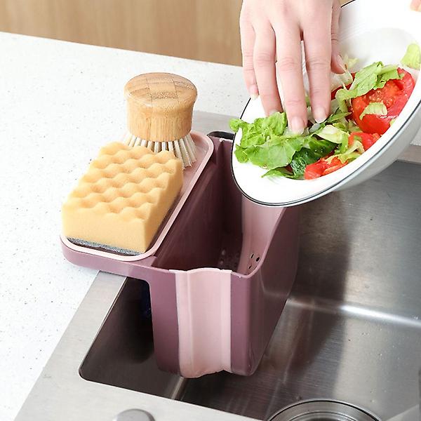  싱크대 폴딩 수세미 거치대 물빠짐 음 식물 쓰레기통