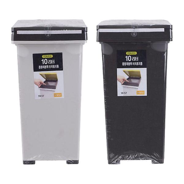  터치 휴지통 10L (색상랜덤)