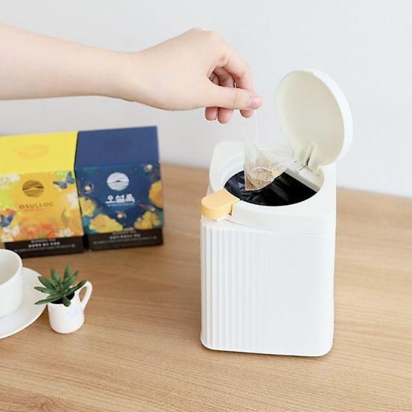  싱글라이프 화장대 데스크 원터치 미니멀 휴지통 2.5L