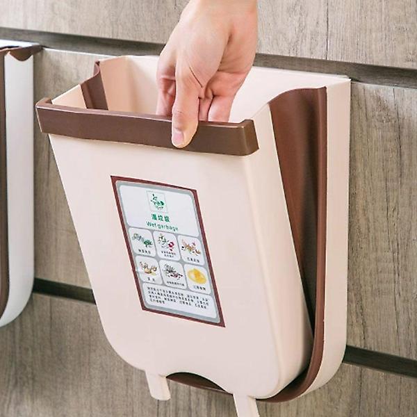  도어 걸이형 만능쓰레기통 접이식 휴지통