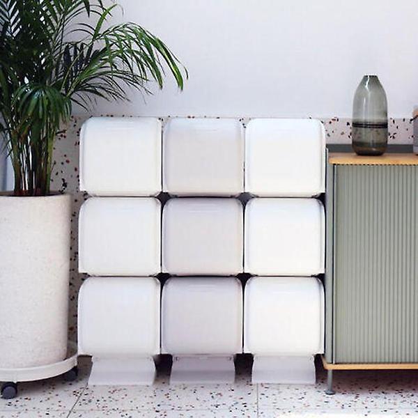  원터치 3단 재활용 휴지통 쓰레기통 오픈 분리 수거함