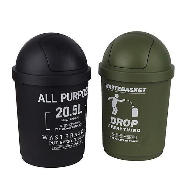  스윙형 원형 휴지통-20.5L 약30x36cm 쓰레기통