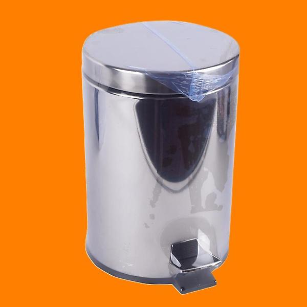  스텐 화장실 쓰레기통 원형 사무실 페달 휴지통 8L