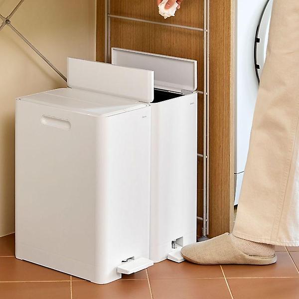 가정용 내통분리 다용도 양문형 페달휴지통 15L