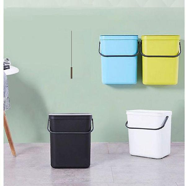  휴지통 원터치 분리수거 쓰레기통 재활용 7L 화이트