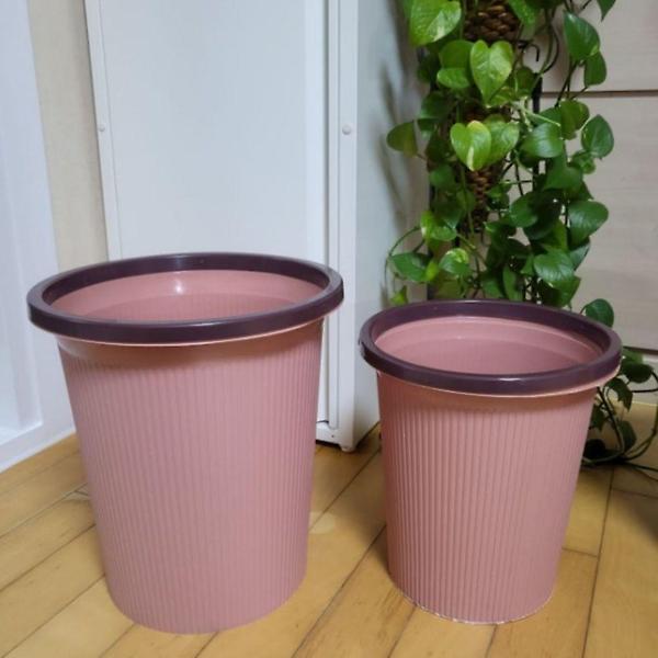  오픈 화장실 휴지통 대형 핑크