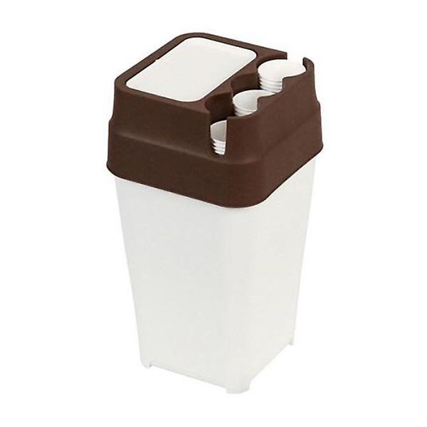  종이컵 휴지통 20L 브라운