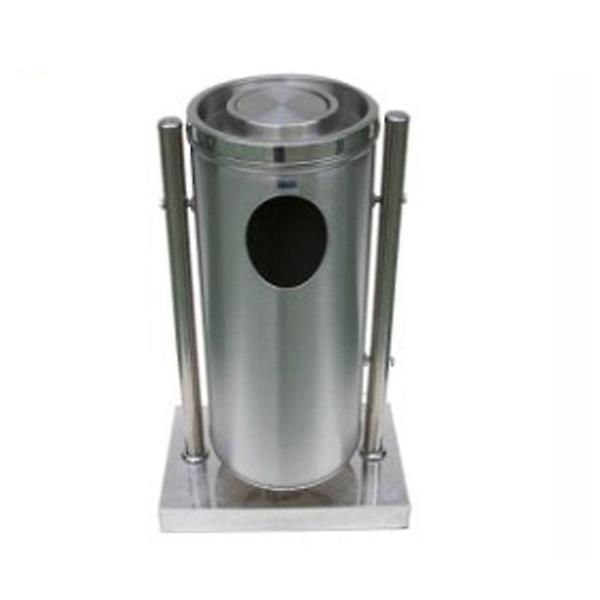  재떨이 휴지통 야외 휴게실 공원 원형 스텐 쓰레기통