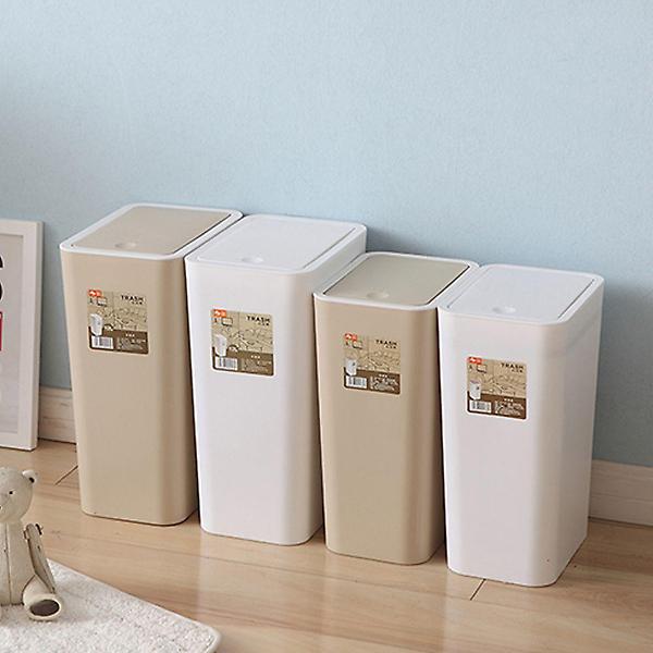  투톤 컬러 인테리어 휴지통 원터치 오픈 쓰레기통