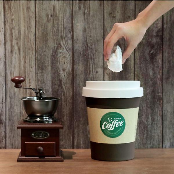  위트있는 커피컵 디자인 라떼 휴지통_중