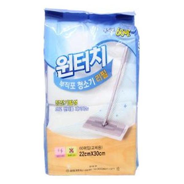  원터치 부직포 청소기리필 60매 밀대걸레 바닦청소
