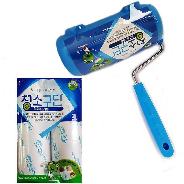  테이프크리너세트+리필2P 테이프클리너 머리카락청소