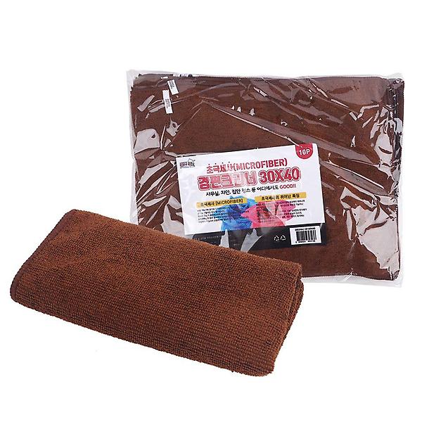  디디샵 경편 초극세사 30x40 크리너 커피색 10매입