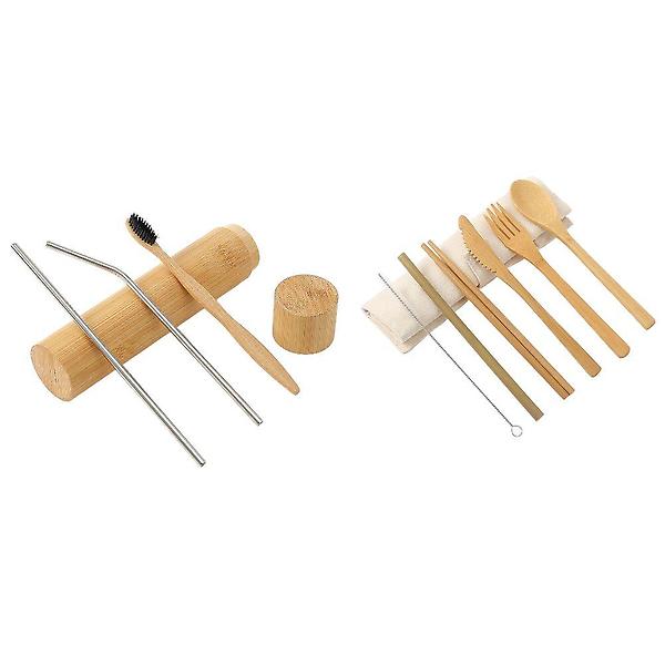  7day 휴대용 대나무 수저 칫솔세트(케이스 포함)