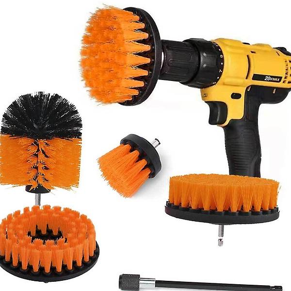  오렌지 전동 드릴 청소솔 전동드릴청소브러쉬