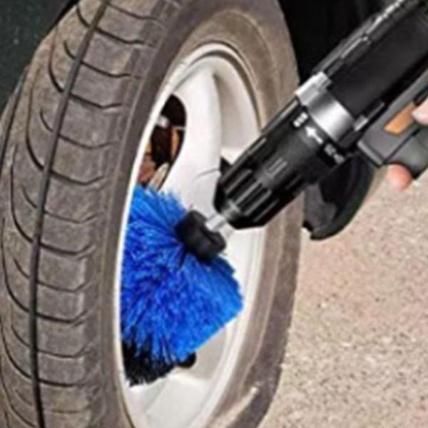  드릴 탭 브러쉬 타이어 휠 청소 세차장 솔 묶은때 솔