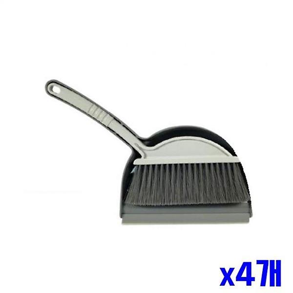  튼튼한 일체형 빗자루 쓰레받이 세트 x4개 빗자루세트