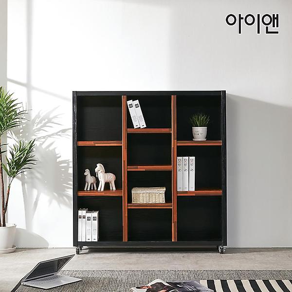  아이앤 리엘 1200 이동식 3단책장 DF