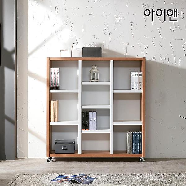  아이앤 리엘 1200 이동식 3단책장 DF