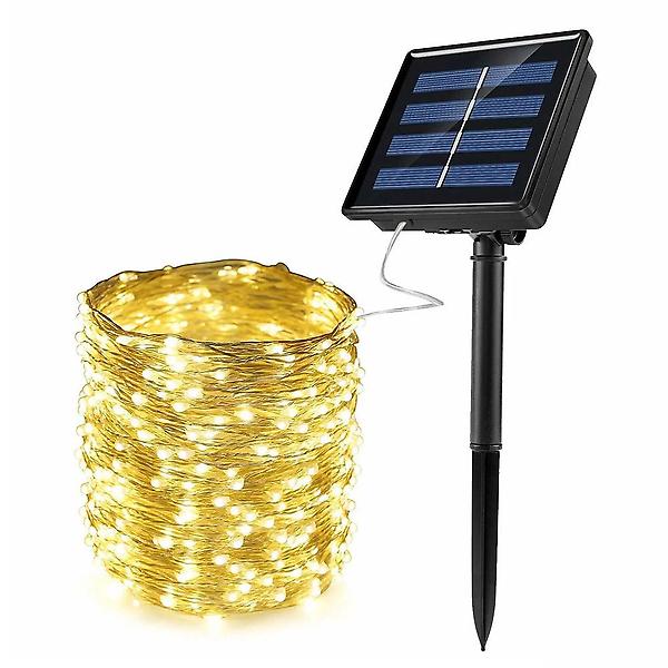  [도토로] 태양광 LED 100구 와이어 전구(10m) (웜색) 야외조명