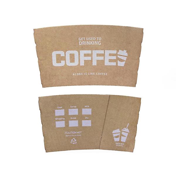  테이크아웃 12,16온스 종이컵홀더 COFFEE 1000개
