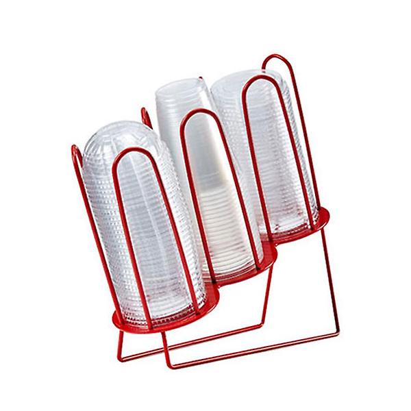  테이크아웃 아이언 컵,리드 디스펜서 3단(레드)