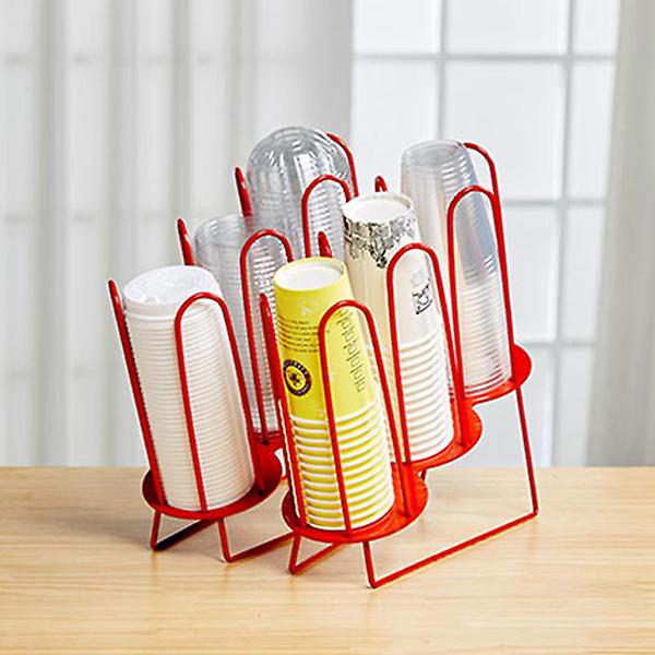  테이크아웃 아이언 컵,리드 디스펜서 3단(레드)