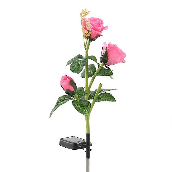  솔라가든 장미 LED 태양광 꽃정원등(핑크)