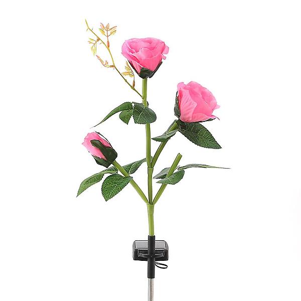  솔라가든 장미 LED 태양광 꽃정원등(핑크)