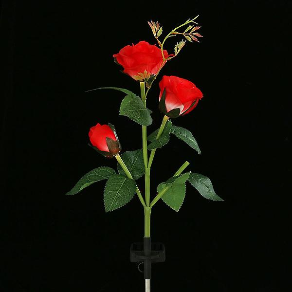  솔라가든 장미 LED 태양광 꽃정원등(레드)